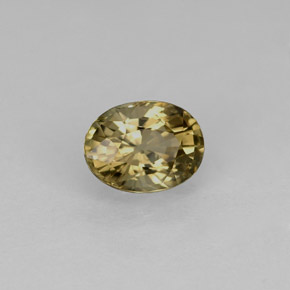 0.89캐럿 천연 골든 브론즈 투르말린, 타원형 컷, 6.7×5.1 mm, VVS