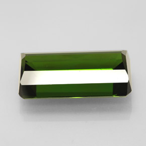 5.57캐럿 천연 포레스트 그린 투르말린, 에메랄드 컷, 14.2×8.4 mm, VVS