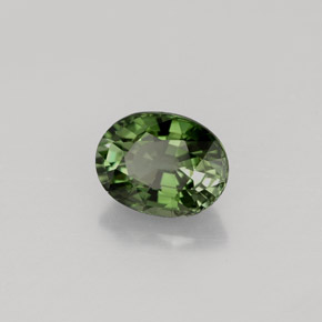 1.01캐럿 천연 그린 투르말린, 타원형 컷, 7×5.3 mm, VS