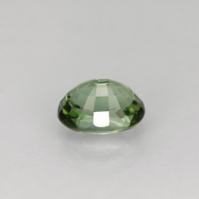 1.08캐럿 천연 그린 투르말린, 타원형 컷, 7.1×5.2 mm, VVS