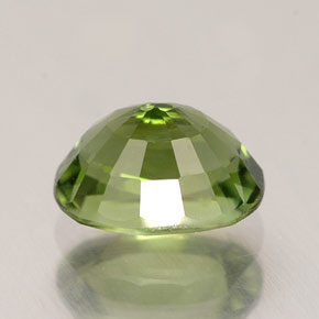 1.09캐럿 천연 그린 투르말린, 타원형 컷, 7.1×5.1 mm, VVS