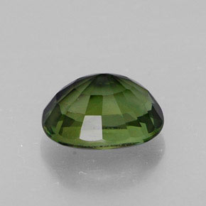 1.09캐럿 천연 그린 투르말린, 타원형 컷, 7.1×5.1 mm, VVS