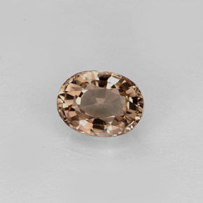 1.03캐럿 천연 라이트 골든 브라운 투르말린, 타원형 컷, 7×5.3 mm, VVS-VS