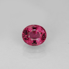 0.85캐럿 천연 퍼플 핑크 투르말린, 타원형 컷, 6.1×5.2 mm, VVS-VS