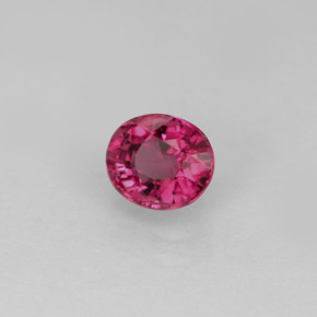 0.85캐럿 천연 퍼플 핑크 투르말린, 타원형 컷, 6.1×5.2 mm, VVS-VS