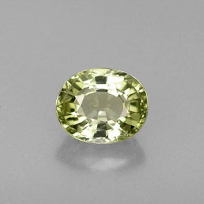 0.80캐럿 천연 그린 투르말린, 타원형 컷, 6.2×5.1 mm, IF