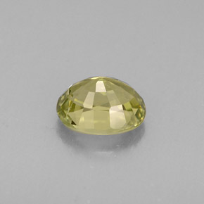 0.73캐럿 천연 노란빛 그린 투르말린, 타원형 컷, 6.2×5 mm, VS