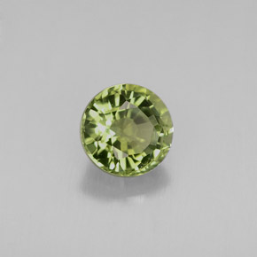 0.86캐럿 천연 그린 투르말린, 라운드 컷, 5.79 mm, VVS