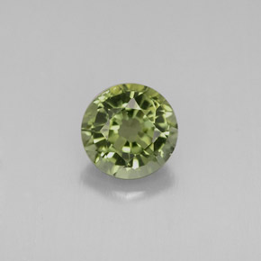 0.83캐럿 천연 그린 투르말린, 라운드 컷, 5.81 mm, VVS