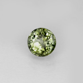 1.10캐럿 천연 그린 투르말린, 라운드 컷, 6.09 mm, VVS
