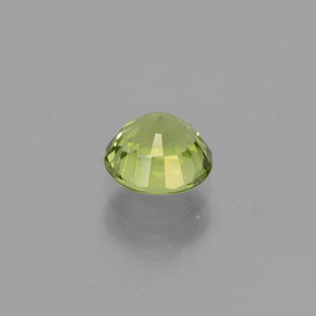 0.79캐럿 천연 노란빛 그린 투르말린, 라운드 컷, 5.74 mm, VVS