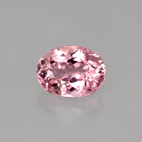 2.01캐럿 천연 핑크 투르말린, 타원형 컷, 9.1×6.8 mm, VVS