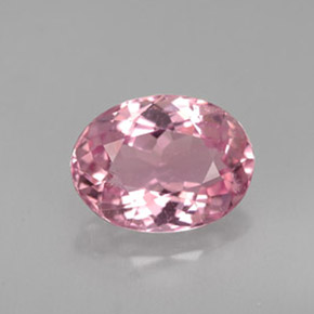 2.17캐럿 천연 핑크 투르말린, 타원형 컷, 9.5×7.1 mm, VS-SI