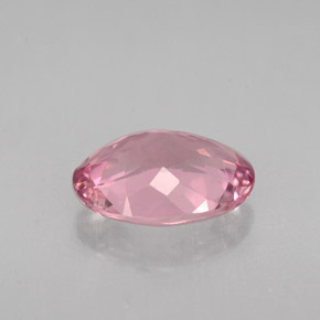 1.83캐럿 천연 핑크 투르말린, 타원형 컷, 9.5×7.2 mm, VVS