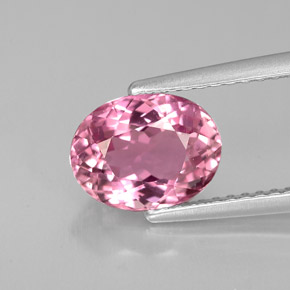 1.89캐럿 천연 핑크 투르말린, 타원형 컷, 8.9×6.8 mm, VS