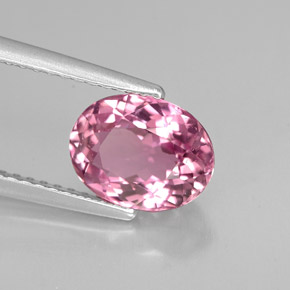1.89캐럿 천연 핑크 투르말린, 타원형 컷, 8.9×6.8 mm, VS