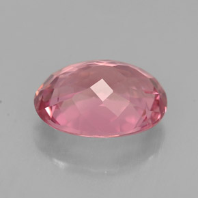 2.07캐럿 천연 로즈 핑크 투르말린, 타원형 컷, 9.2×7.2 mm, VVS-VS