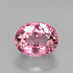 2.14캐럿 천연 핑크 투르말린, 타원형 컷, 8.3×6.5 mm, VS-SI