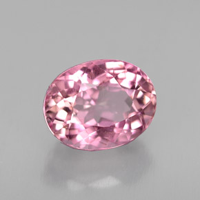 2.14캐럿 천연 핑크 투르말린, 타원형 컷, 8.3×6.5 mm, VS-SI