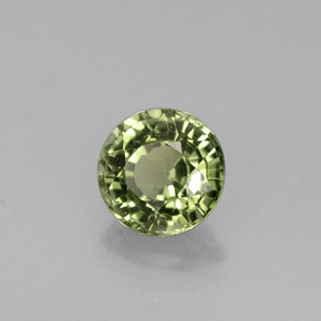0.81캐럿 천연 그린 투르말린, 라운드 컷, 5.65 mm, VVS-VS