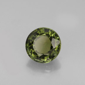 1.28캐럿 천연 그린 투르말린, 라운드 컷, 6.52 mm, VS