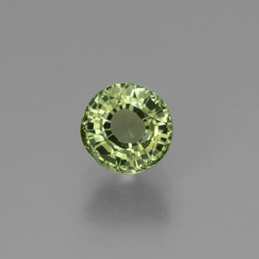 0.84캐럿 천연 그린 투르말린, 라운드 컷, 5.64 mm, VVS