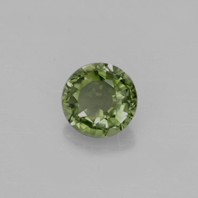 1.01캐럿 천연 그린 투르말린, 라운드 컷, 6.36 mm, VVS