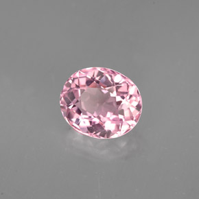 1.74캐럿 천연 핑크 투르말린, 타원형 컷, 8×6.7 mm, IF