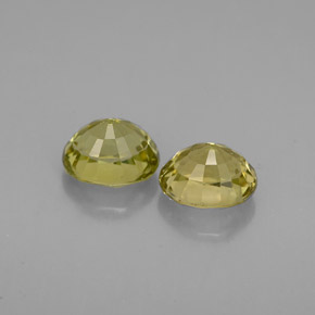캐럿 천연 노란빛 그린 투르말린 보석, 타원형 컷, 6.1×5.3 mm, VVS