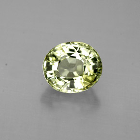 0.87캐럿 천연 그린 투르말린, 타원형 컷, 6×5.2 mm, VVS