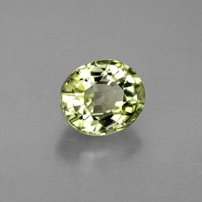 0.87캐럿 천연 그린 투르말린, 타원형 컷, 6×5.2 mm, VVS
