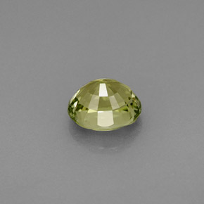 0.89캐럿 천연 노란빛 그린 투르말린, 타원형 컷, 6.2×5.3 mm, IF