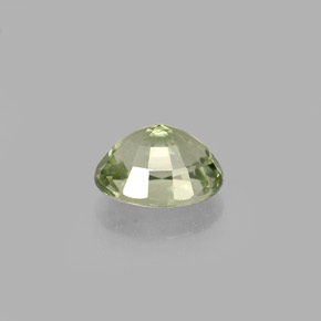 0.77캐럿 천연 그린 투르말린, 타원형 컷, 6.2×5.1 mm, VVS