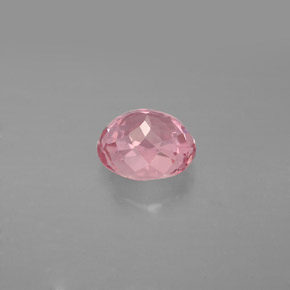 1.55캐럿 천연 핑크 투르말린, 타원형 컷, 7.5×6.5 mm, VS