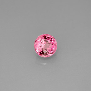0.72캐럿 천연 퍼플 핑크 투르말린, 라운드 컷, 5.26 mm, VVS-VS