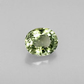 0.81캐럿 천연 그린 투르말린, 타원형 컷, 6.3×5.3 mm, VVS