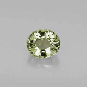 0.79캐럿 천연 라이트 그린 투르말린, 타원형 컷, 6×5.3 mm, IF