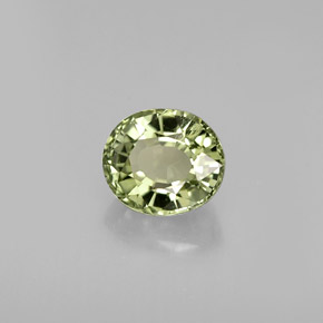 0.79캐럿 천연 라이트 그린 투르말린, 타원형 컷, 6×5.3 mm, IF