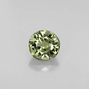 0.73캐럿 천연 그린 투르말린, 라운드 컷, 5.50 mm, VVS