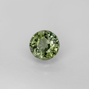 0.75캐럿 천연 그린 투르말린, 라운드 컷, 5.53 mm, VVS