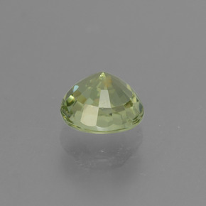 0.82캐럿 천연 노란빛 그린 투르말린, 라운드 컷, 5.68 mm, VVS-VS