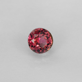 0.77캐럿 천연 멀티컬러 투르말린, 라운드 컷, 5.14 mm, VVS