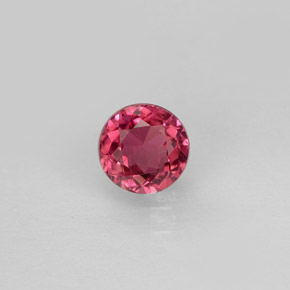0.73캐럿 천연 보랏빛 핑크 투르말린, 라운드 컷, 5.17 mm, VS