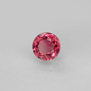 0.73캐럿 천연 보랏빛 핑크 투르말린, 라운드 컷, 5.17 mm, VS