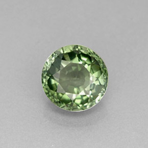 1.20캐럿 천연 그린 투르말린, 라운드 컷, 6.61 mm, VVS