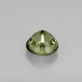0.94캐럿 천연 노란빛 그린 투르말린, 라운드 컷, 5.91 mm, VS-SI