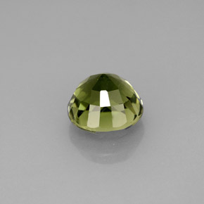 1.88캐럿 천연 노란빛 그린 투르말린, 라운드 컷, 7.38 mm, VVS-VS