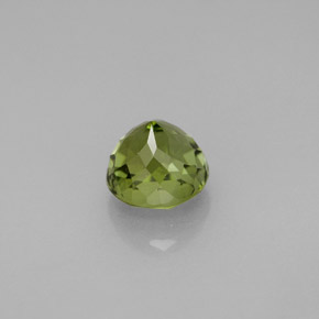 1.51캐럿 천연 노란빛 그린 투르말린, 라운드 컷, 6.56 mm, VS