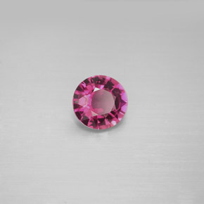 0.76캐럿 천연 핑크빛 퍼플 투르말린, 라운드 컷, 6.26 mm, VVS-VS