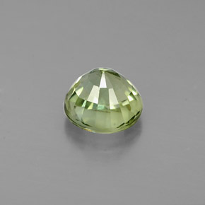 0.98캐럿 천연 노란빛 그린 투르말린, 라운드 컷, 5.95 mm, VVS